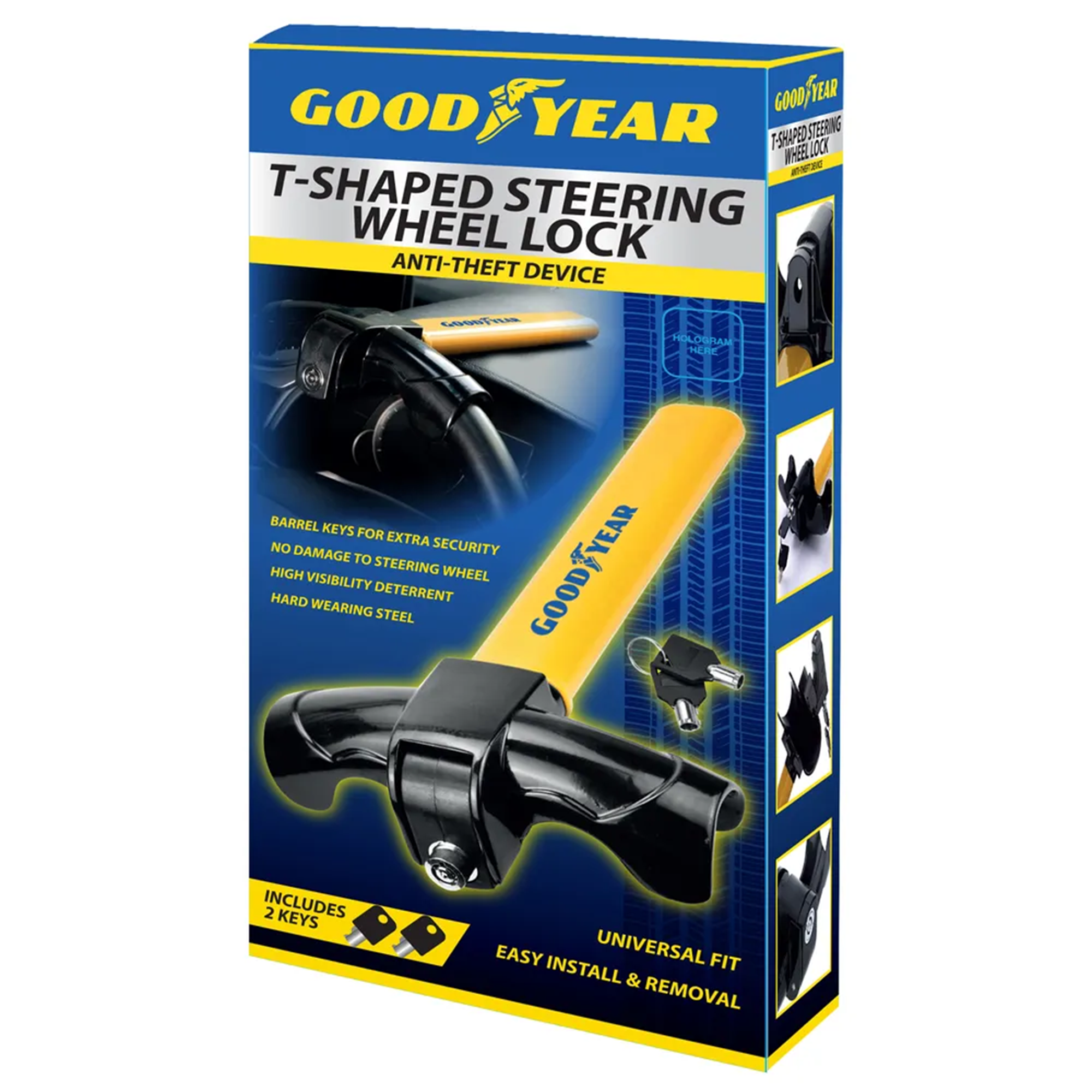 Goodyear T-Shape Steering Wheel Lock